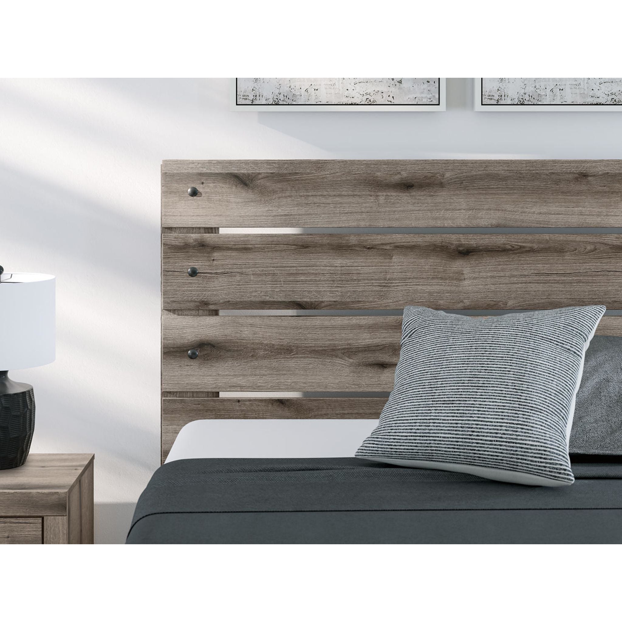 Graystorm Queen Panel Bed - Brown Gray