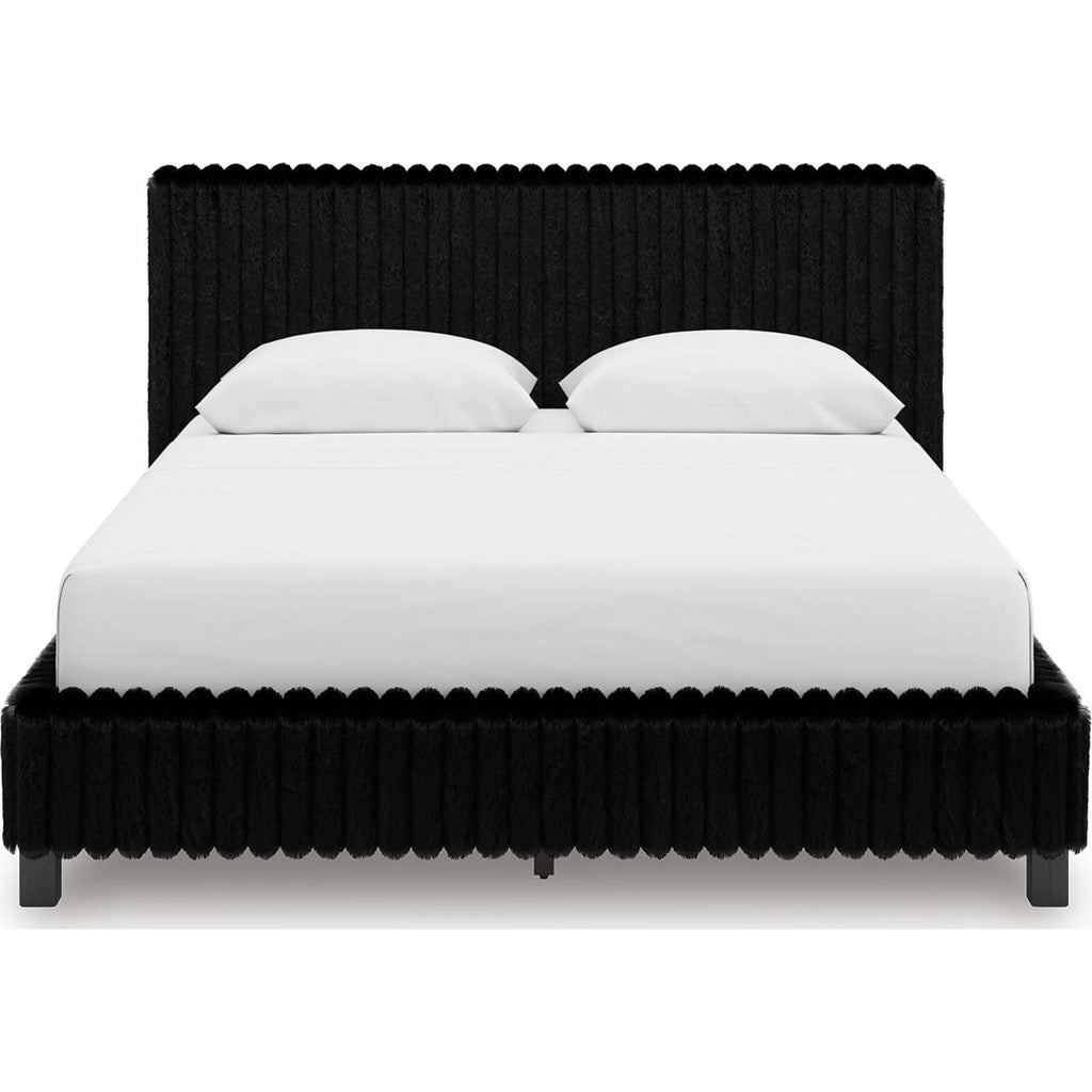 Zuraleus Queen Upholstered Bed - Black