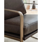 Bradett Accent Chair - Dark Brown/Gold Finish