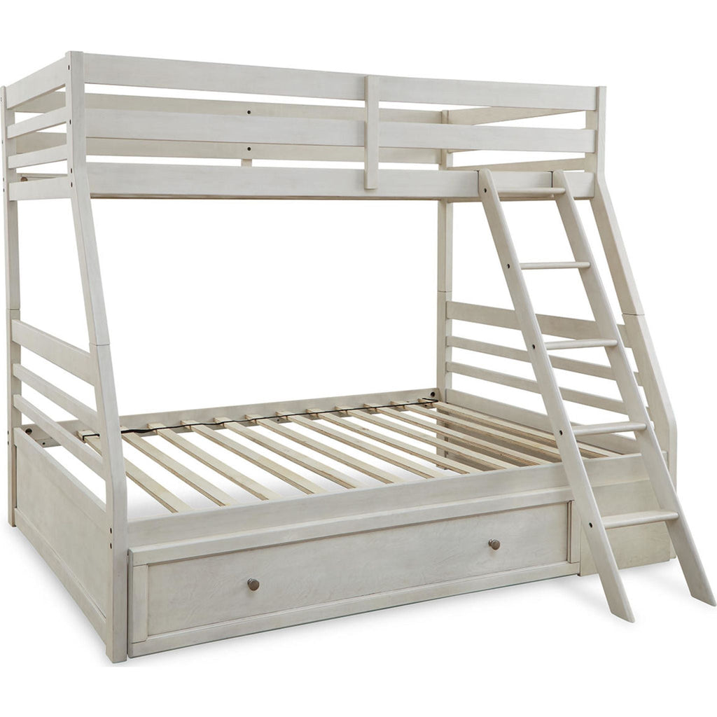 Robbinsdale Twin/Full Bunk Bed with Storage - Antique White