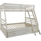 Robbinsdale Twin/Full Bunk Bed with Storage - Antique White