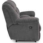 Foreside Reclining Loveseat with Console - Charcoal