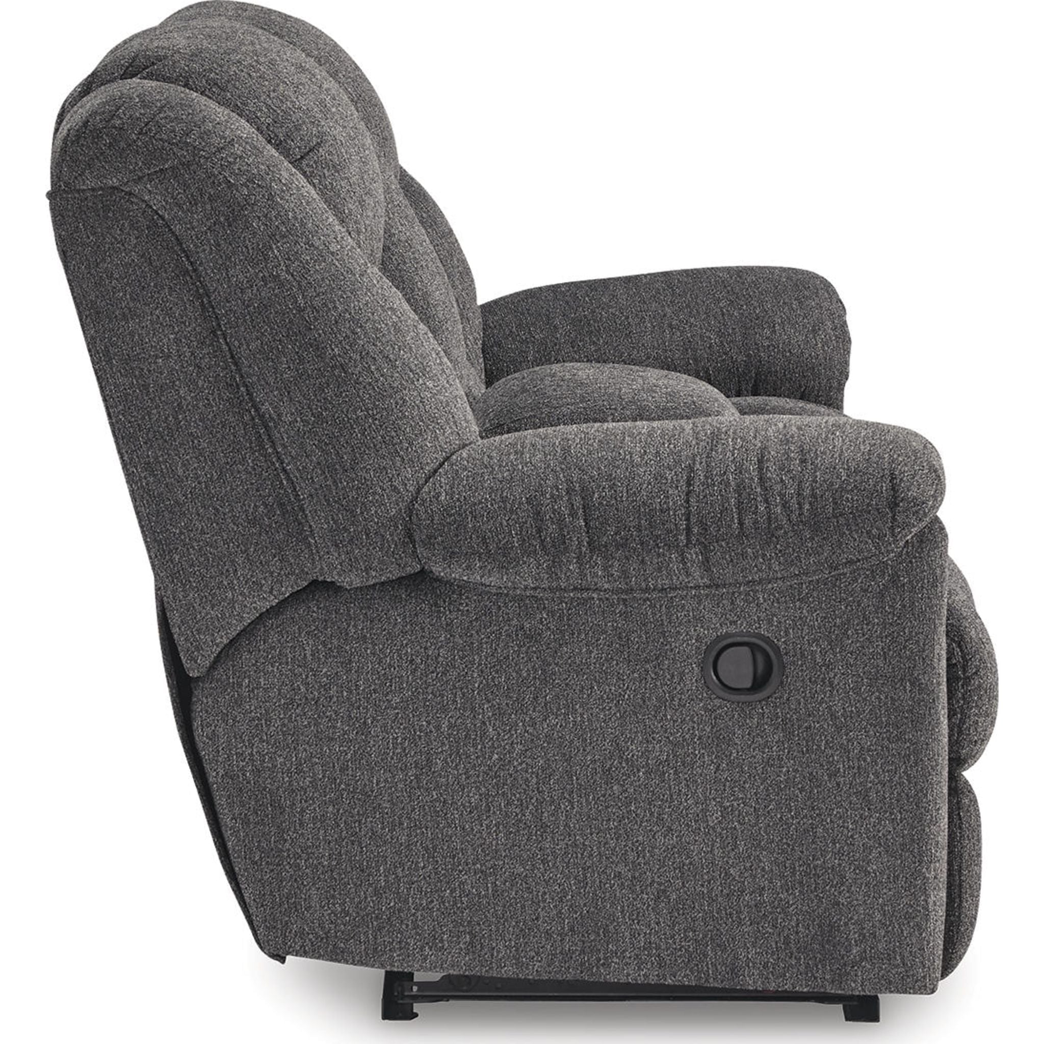 Foreside Reclining Loveseat with Console - Charcoal
