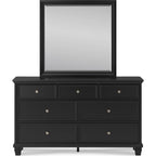 Lanolee 6 Piece Panel Bedroom - Black