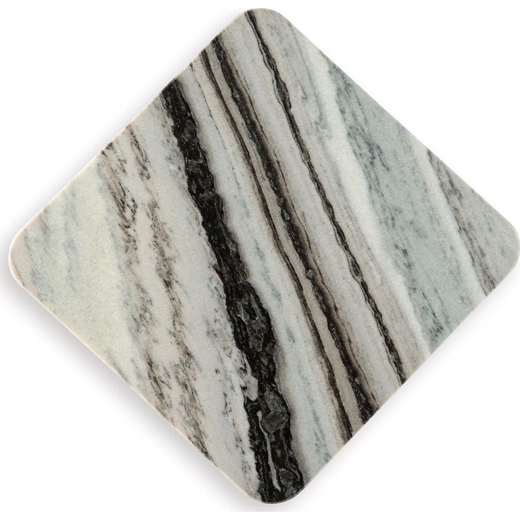 Baretton Accent Table - Black/White/Taupe