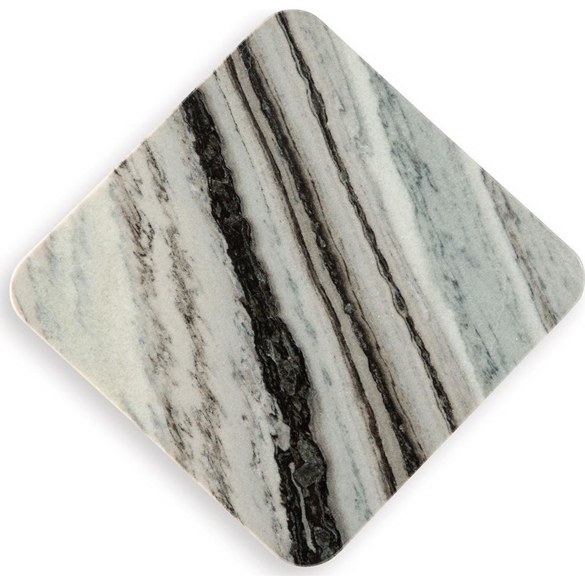 Baretton Accent Table - Black/White/Taupe