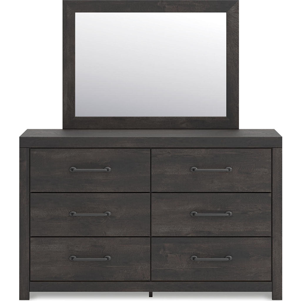 Hollivern Dresser and Mirror - Dark Gray
