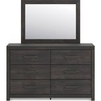 Hollivern Dresser and Mirror - Dark Gray