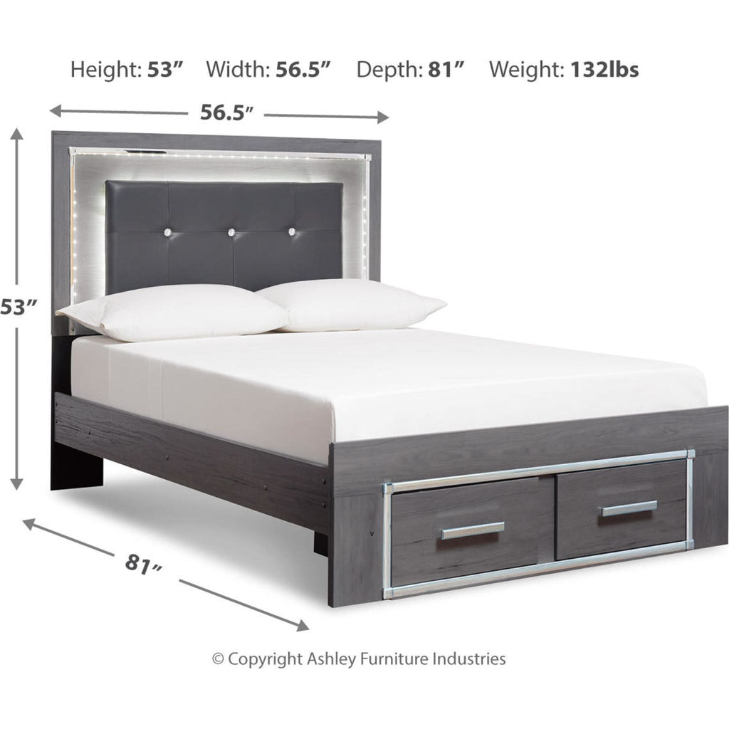 Lodanna Full Storage Bed - Gray