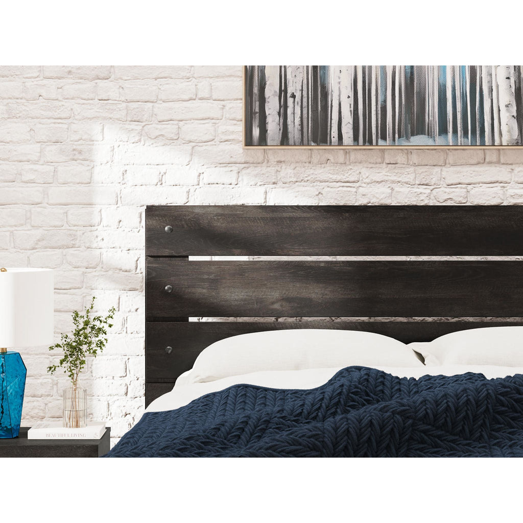 Hollivern King Panel Bed - Dark Gray