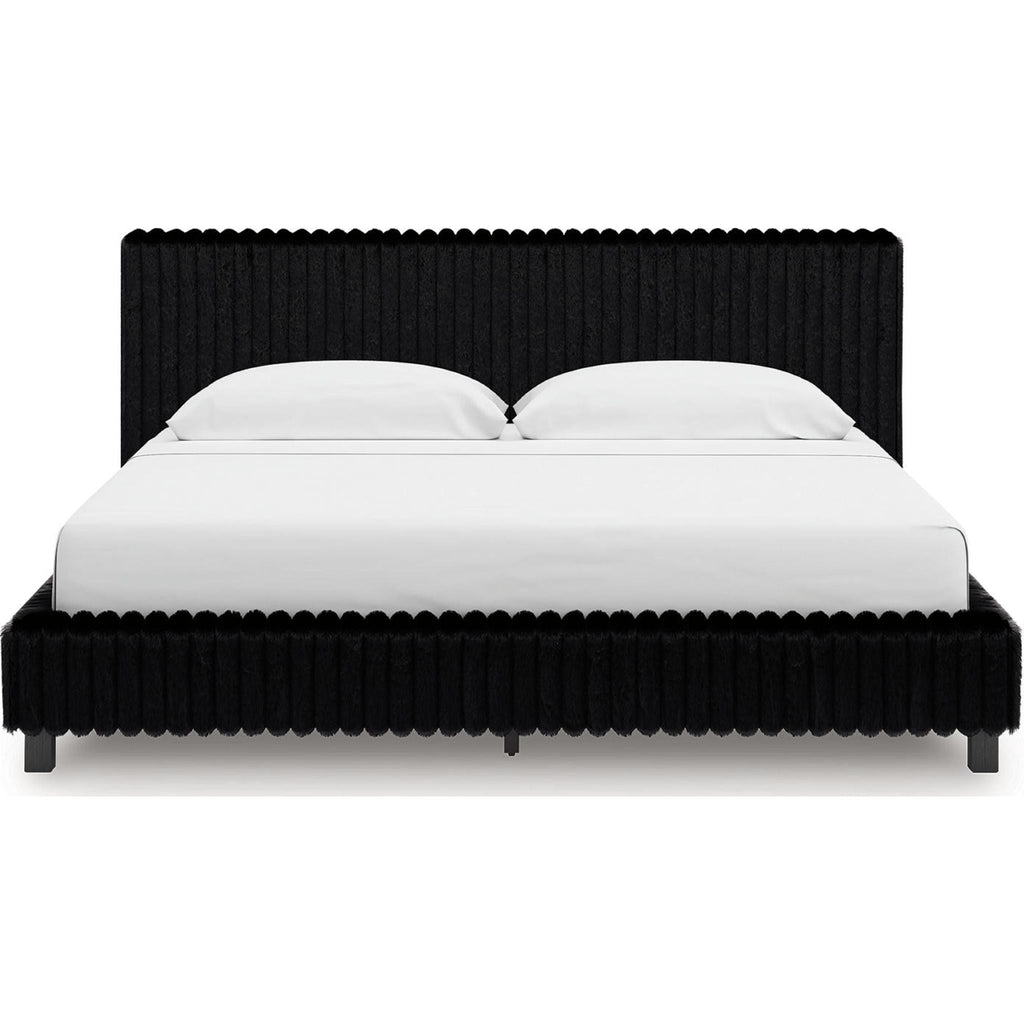 Zuraleus King Upholstered Bed - Black