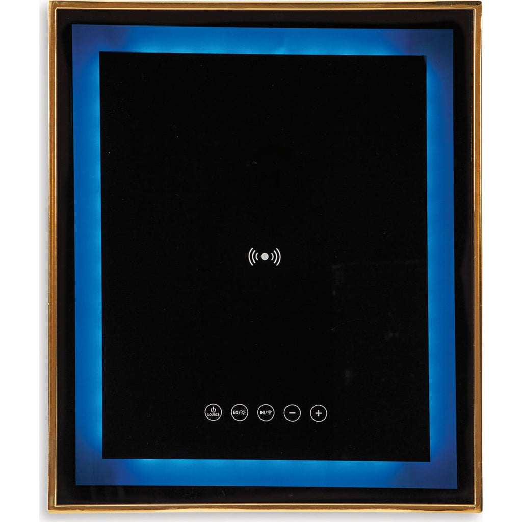 Rexwell Accent Table with Speaker - Black/Gold Finish