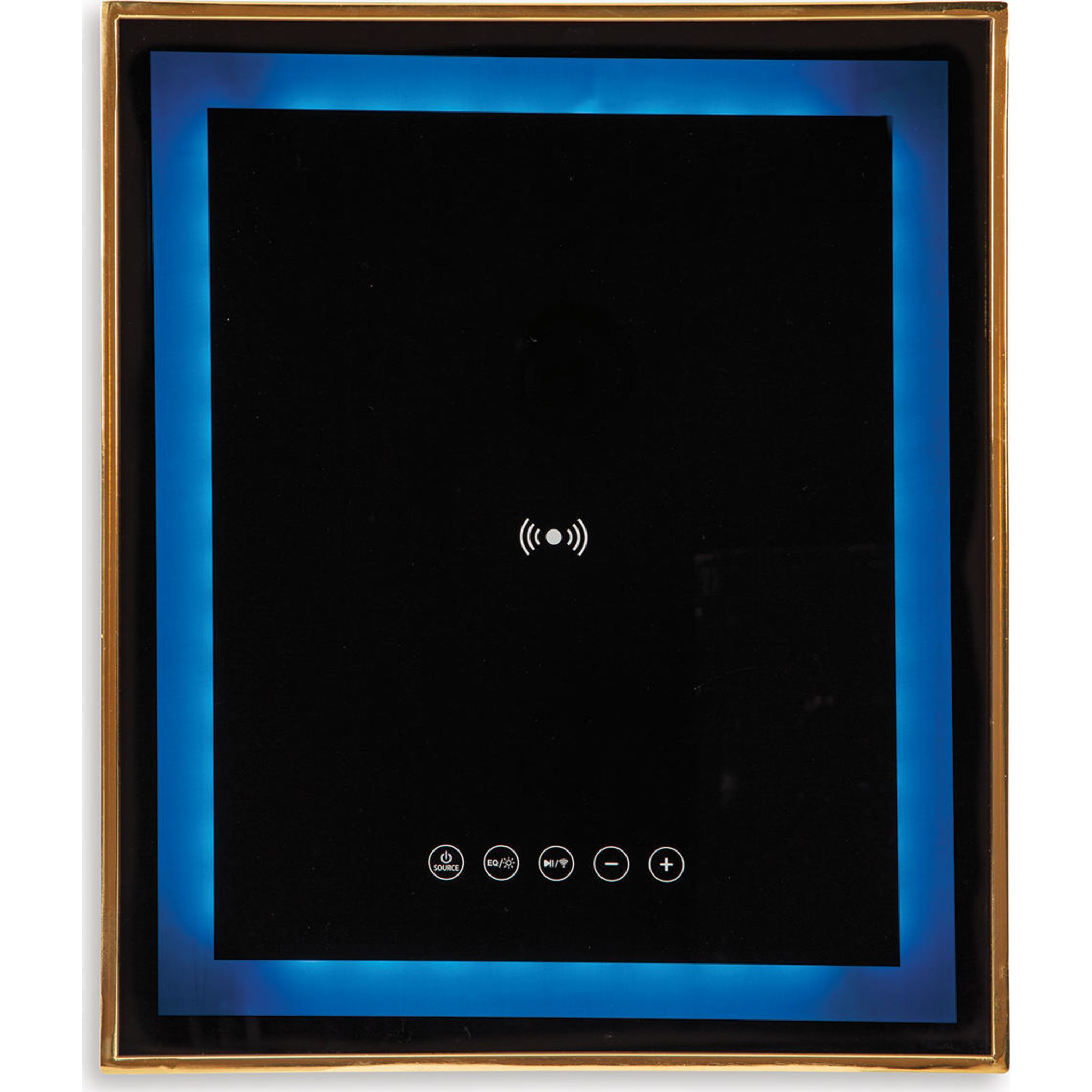 Rexwell Accent Table with Speaker - Black/Gold Finish