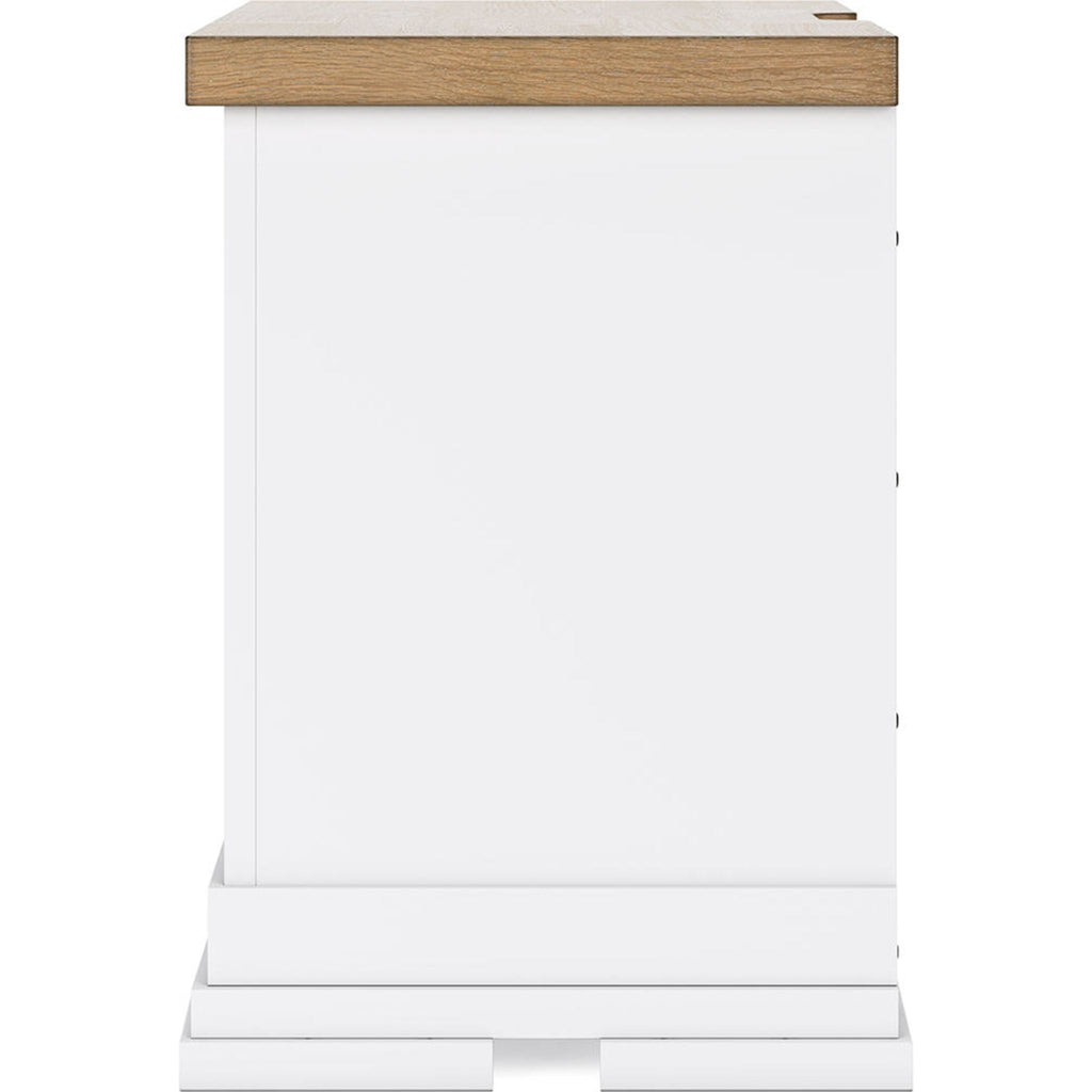 Ashbryn Nightstand - White/Natural