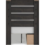 Hollivern Twin Storage Bed - Dark Gray