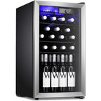 26 Bottle Wine Cooler/Cabinet Beverage Refigerator Mini Fridge - 17.52*19.29*31.18in
