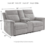 Barnsana Power Reclining Loveseat with Console