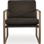 Bradett Accent Chair - Dark Brown/Gold Finish
