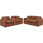 Modmax 6 Piece Modular Sectional with Chaise and Storage Console