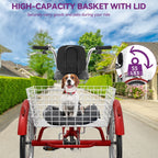 26 Blue Adult Tricycle 3 Wheel Bikes with Removable Baskets