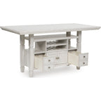 Robbinsdale Counter Height Table - Antique White - (D642D7)