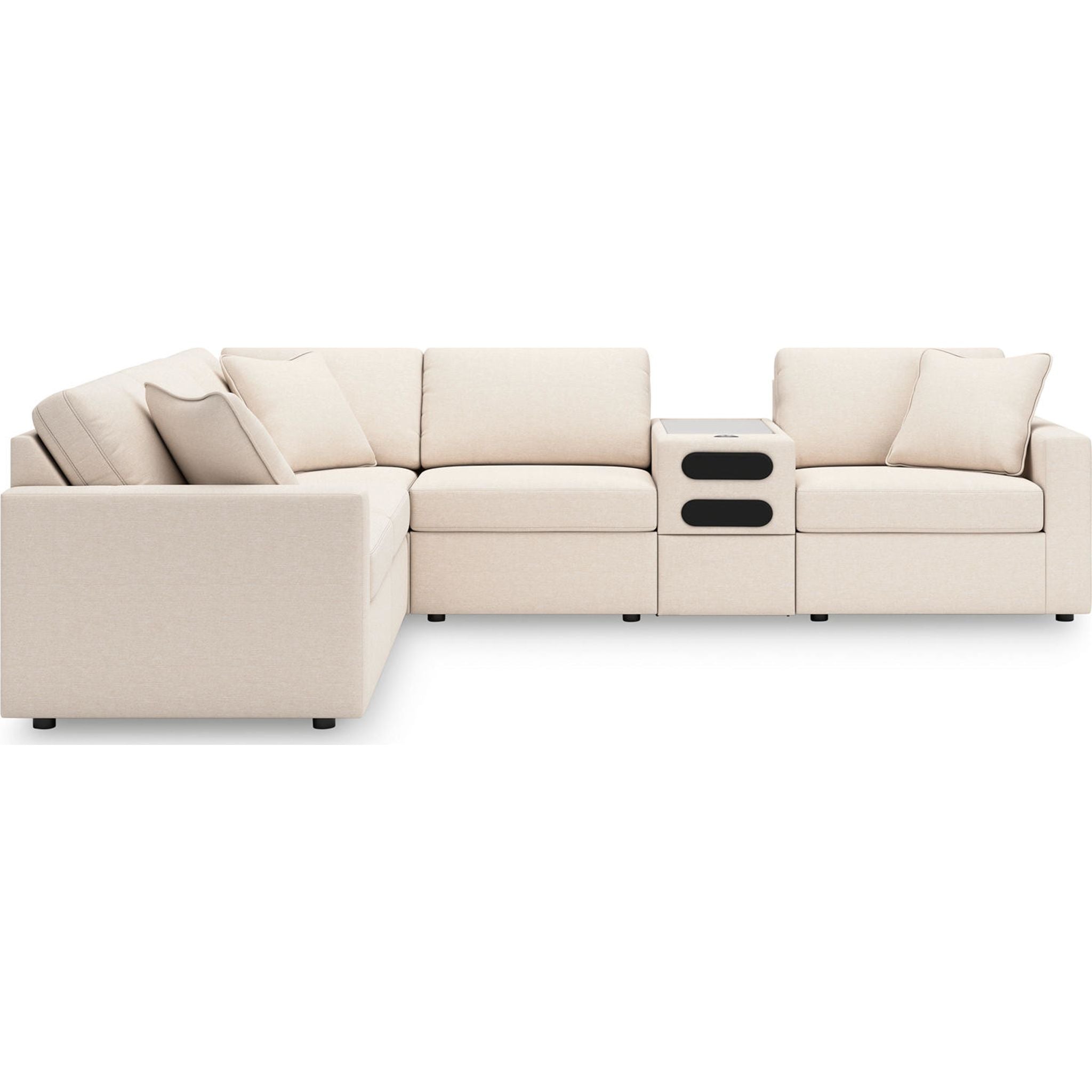 Modmax 6 Piece Modular Sectional with Audio Console