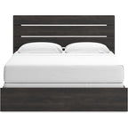 Hollivern King Panel Bed - Dark Gray