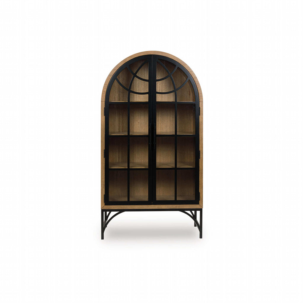 Gwenwich Accent Cabinet - Natural/Black