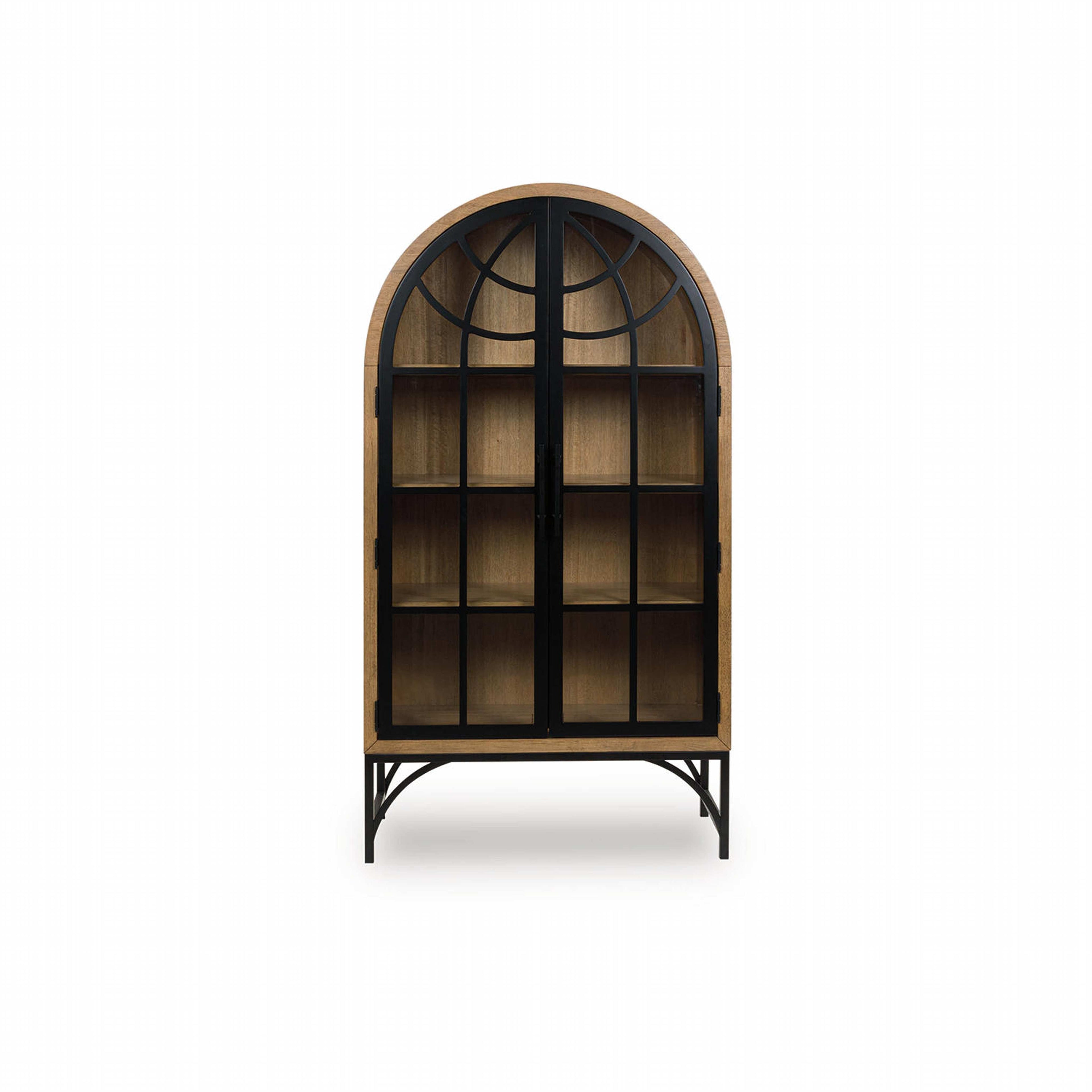 Gwenwich Accent Cabinet - Natural/Black