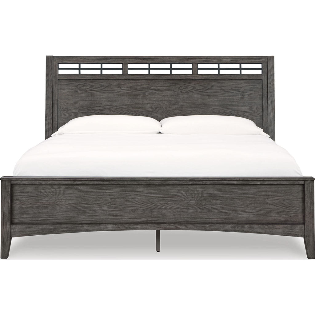 Montillan 6 Piece King Panel Bedroom - Grayish Brown