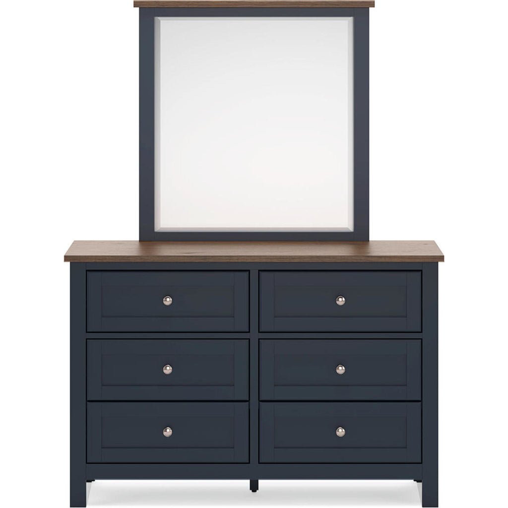 Landocken 6 Piece Queen Panel Bedroom - Blue/Brown