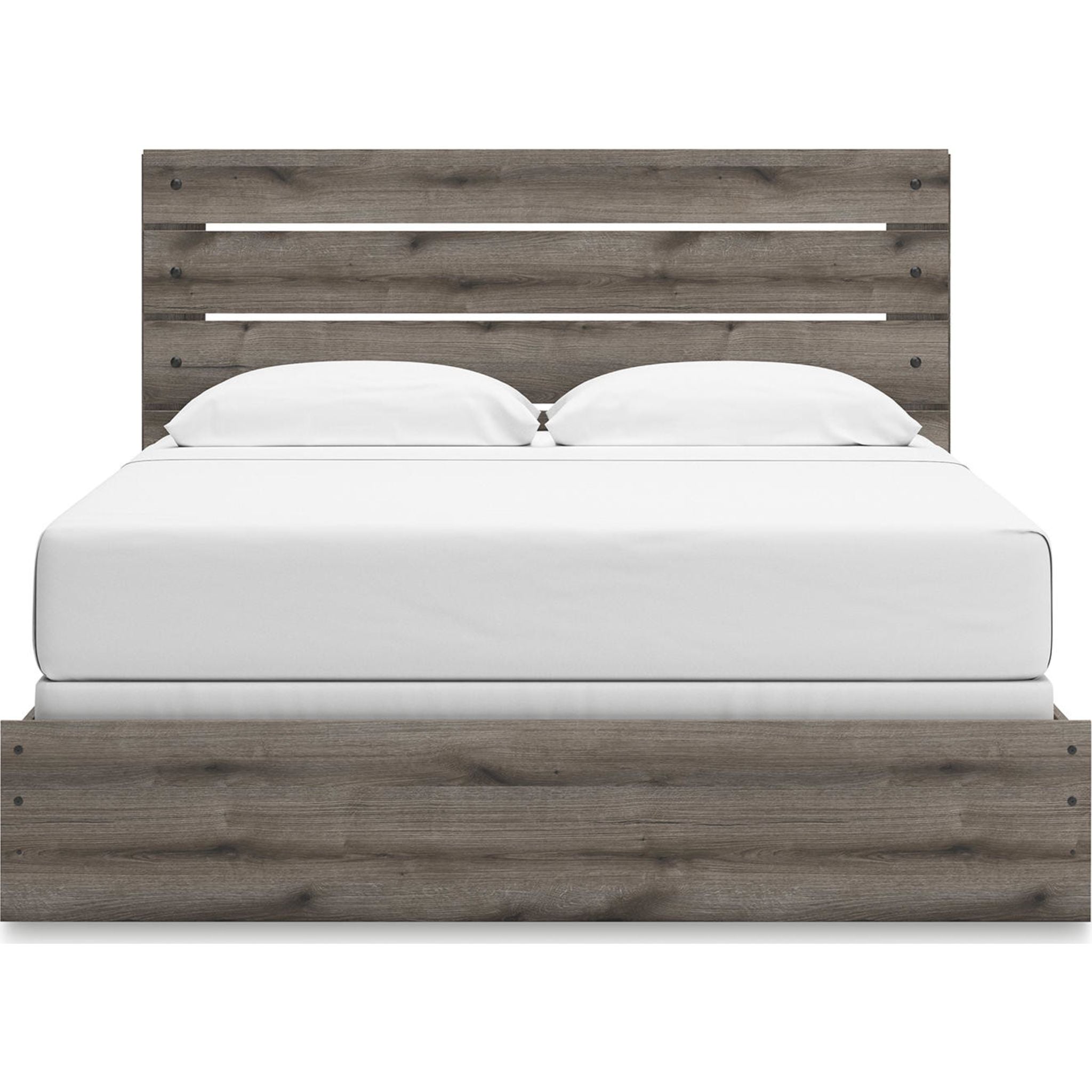 Graystorm King Panel Bed - Brown Gray