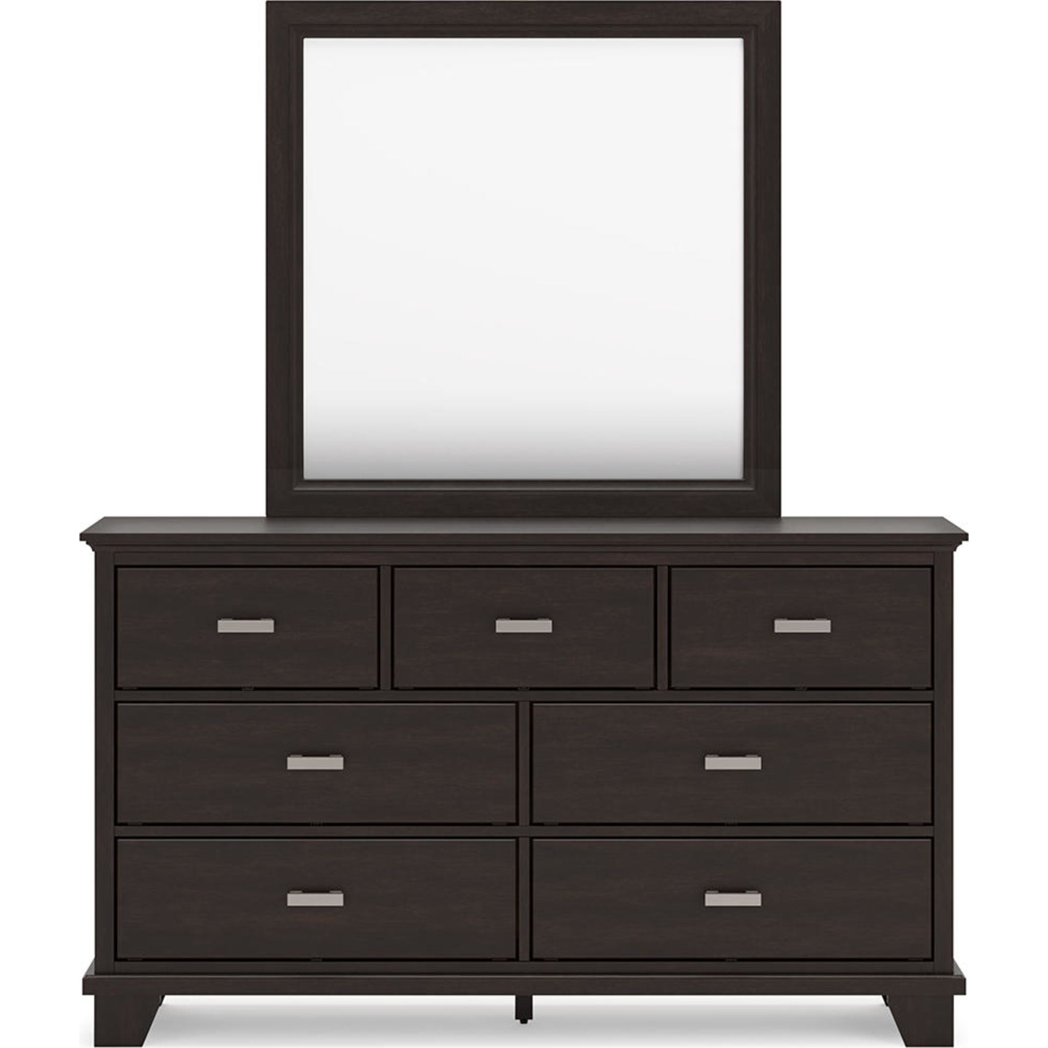 Covetown 6 Piece Twin Panel Bedroom - Dark Brown