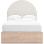 Arloster Platform Bed with 2 Drawer Storage - Tan/White