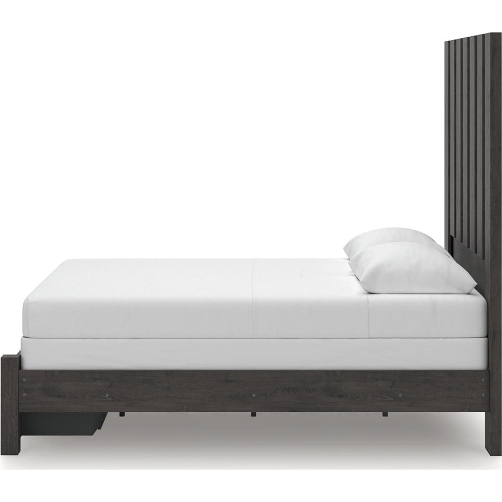 Fraluna Queen Storage Bed - Charcoal