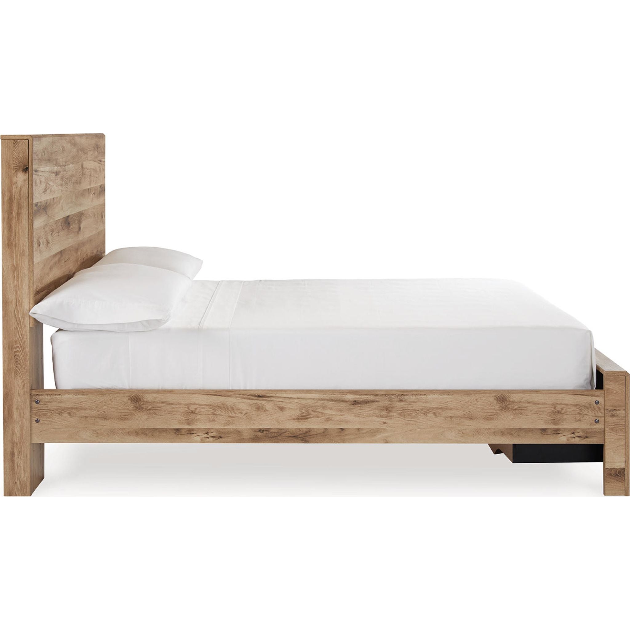 Hyanna 6 Piece Full Bed with Footboard Storage Bedroom - Tan Brown