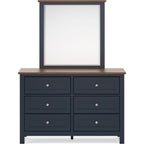 Landocken 6 Piece Panel Bedroom - Blue/Brown