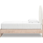 Arloster Platform Bed - Tan/White