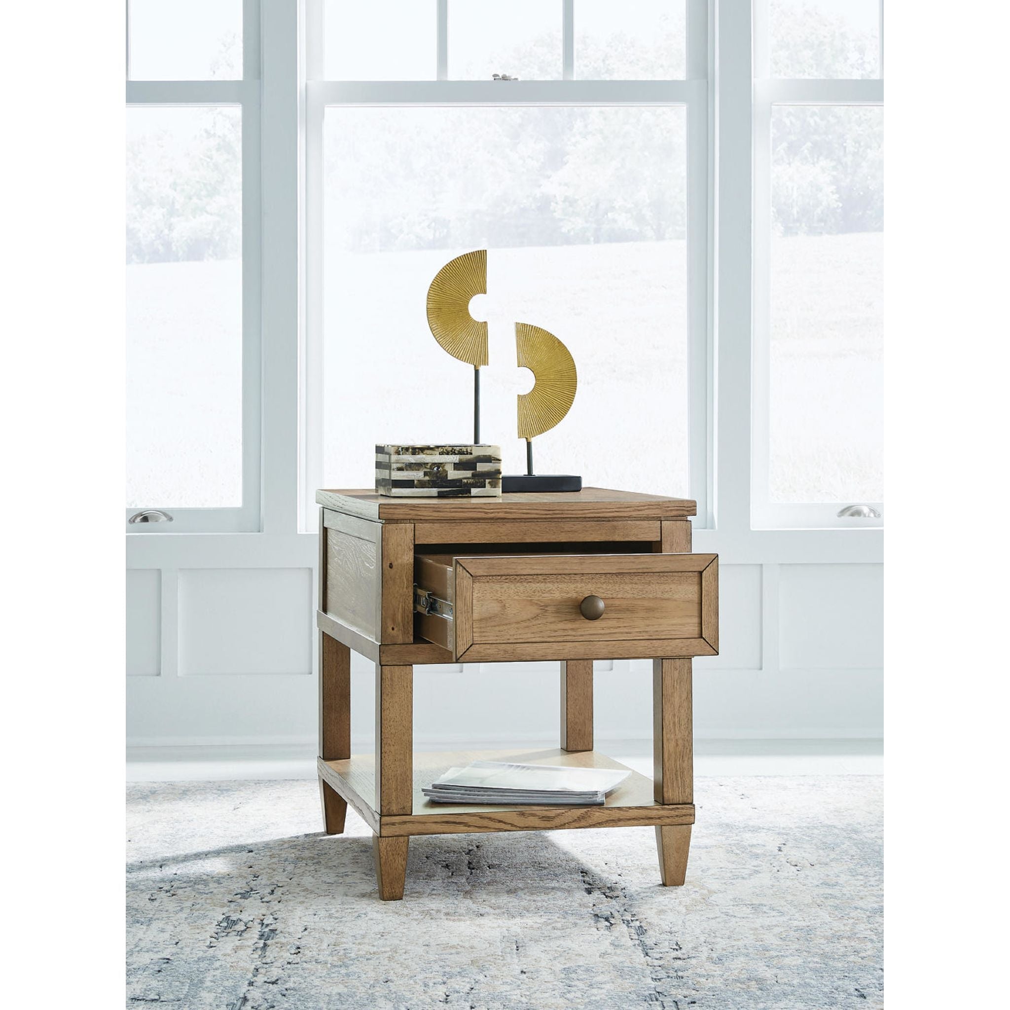 Sharlance End Table - Light Brown