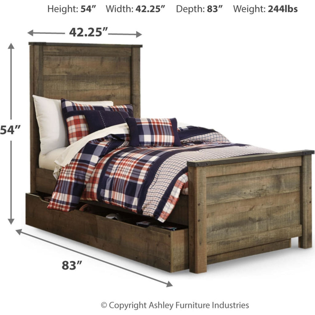 Trinell Twin Bed - Brown