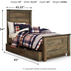 Trinell Twin Bed - Brown