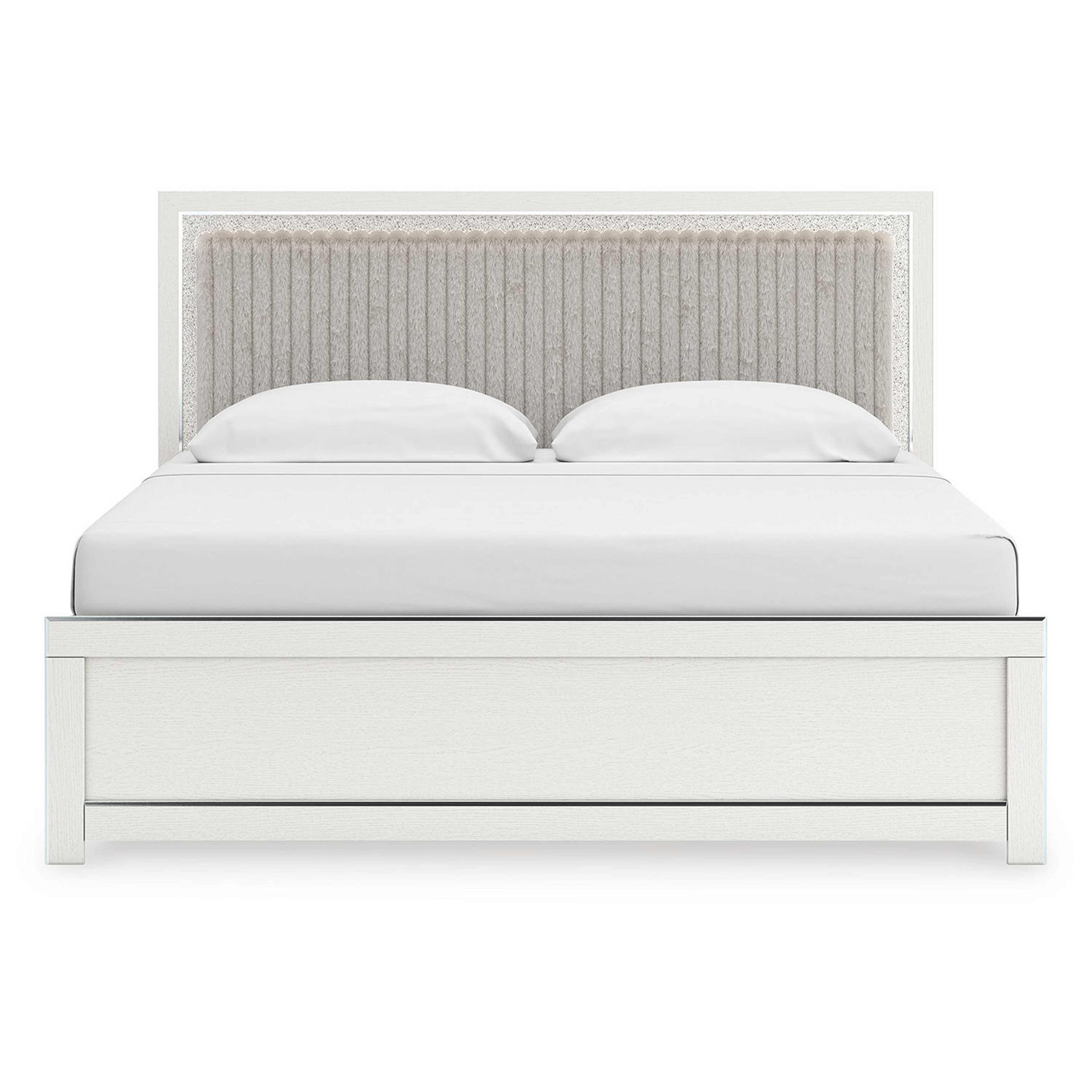 Zuraleus King Upholstered Bed - White