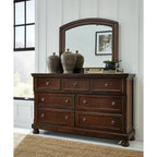 Porter Dresser and Mirror - Rustic Brown