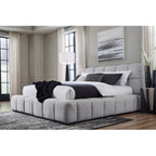 Grendusk Upholstered Bed - Light Gray