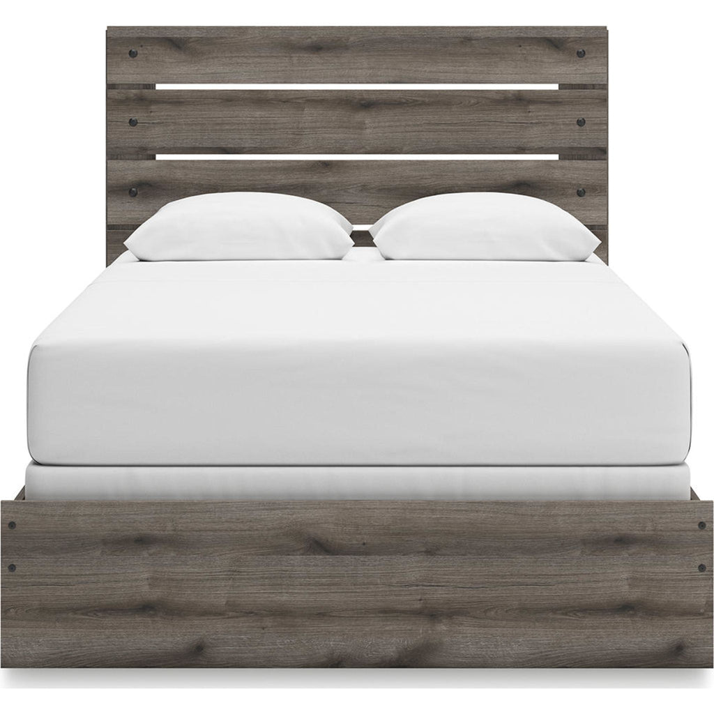Graystorm Queen Panel Bed - Brown Gray