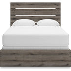 Graystorm Queen Panel Bed - Brown Gray