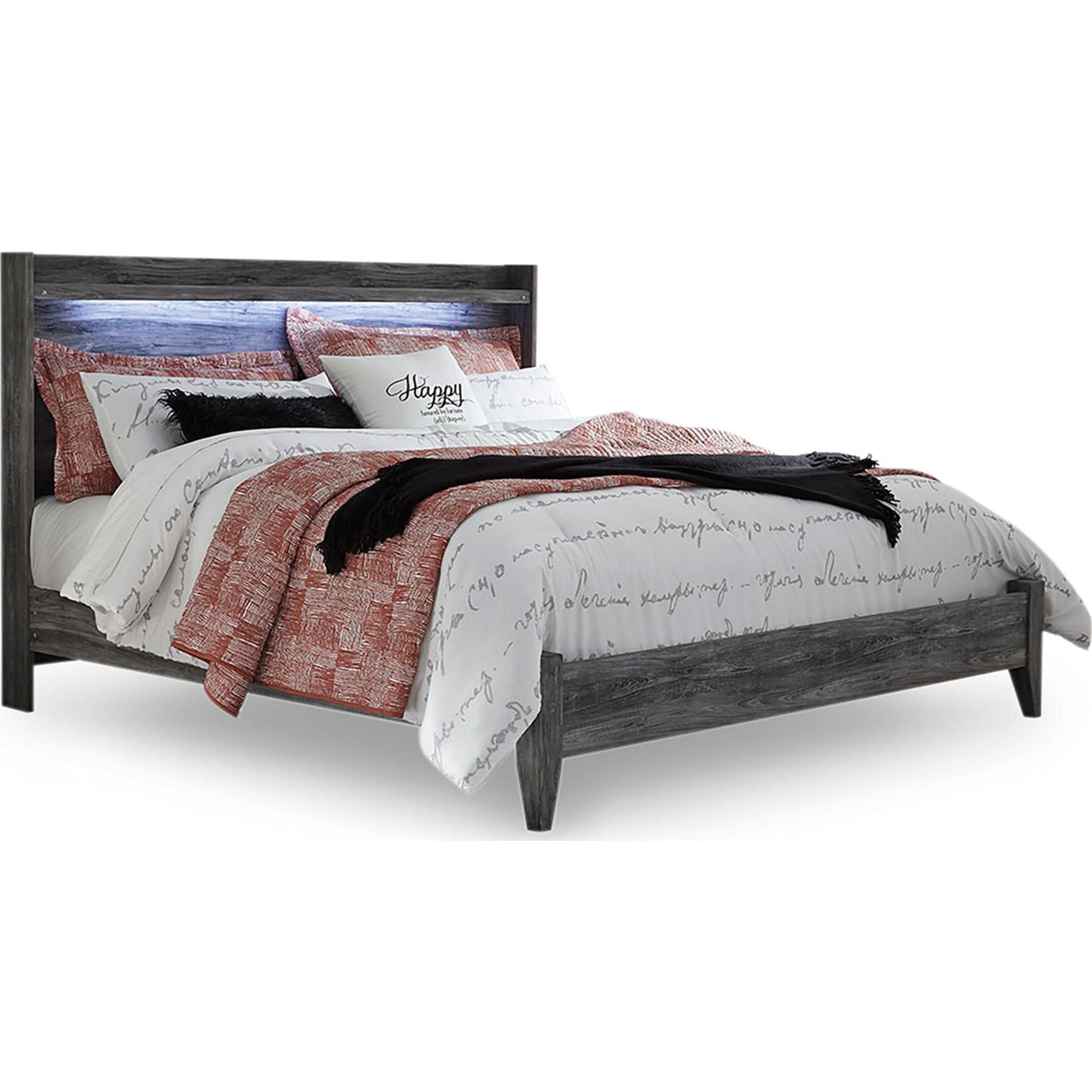 Baystorm 6 Piece King Panel Bedroom - Gray
