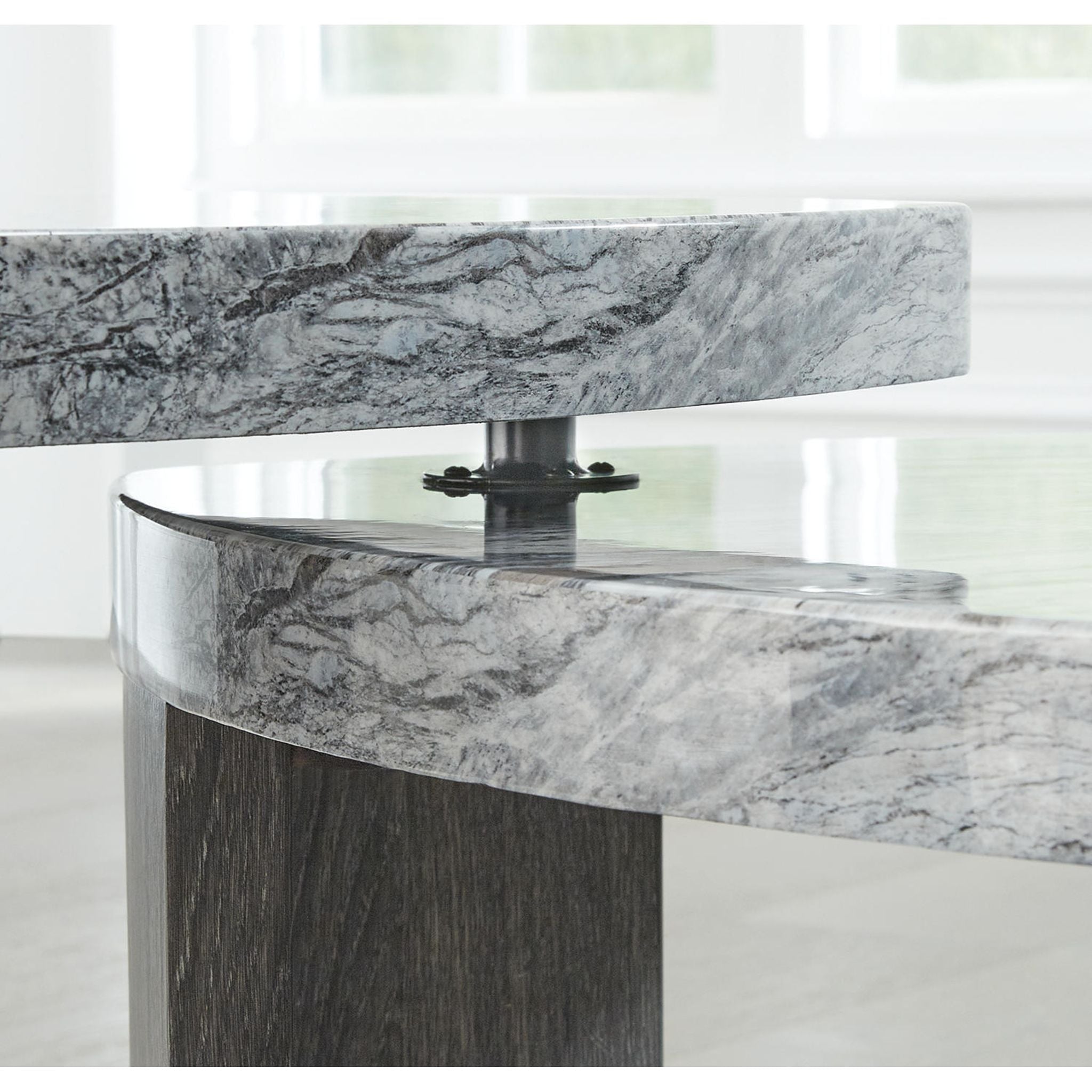 Surmour Stacked Coffee Table - Gray/Brown