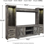 Wynnlow 4 Piece Entertainment Unit - Gray