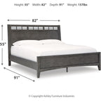 Montillan 6 Piece King Panel Bedroom - Grayish Brown